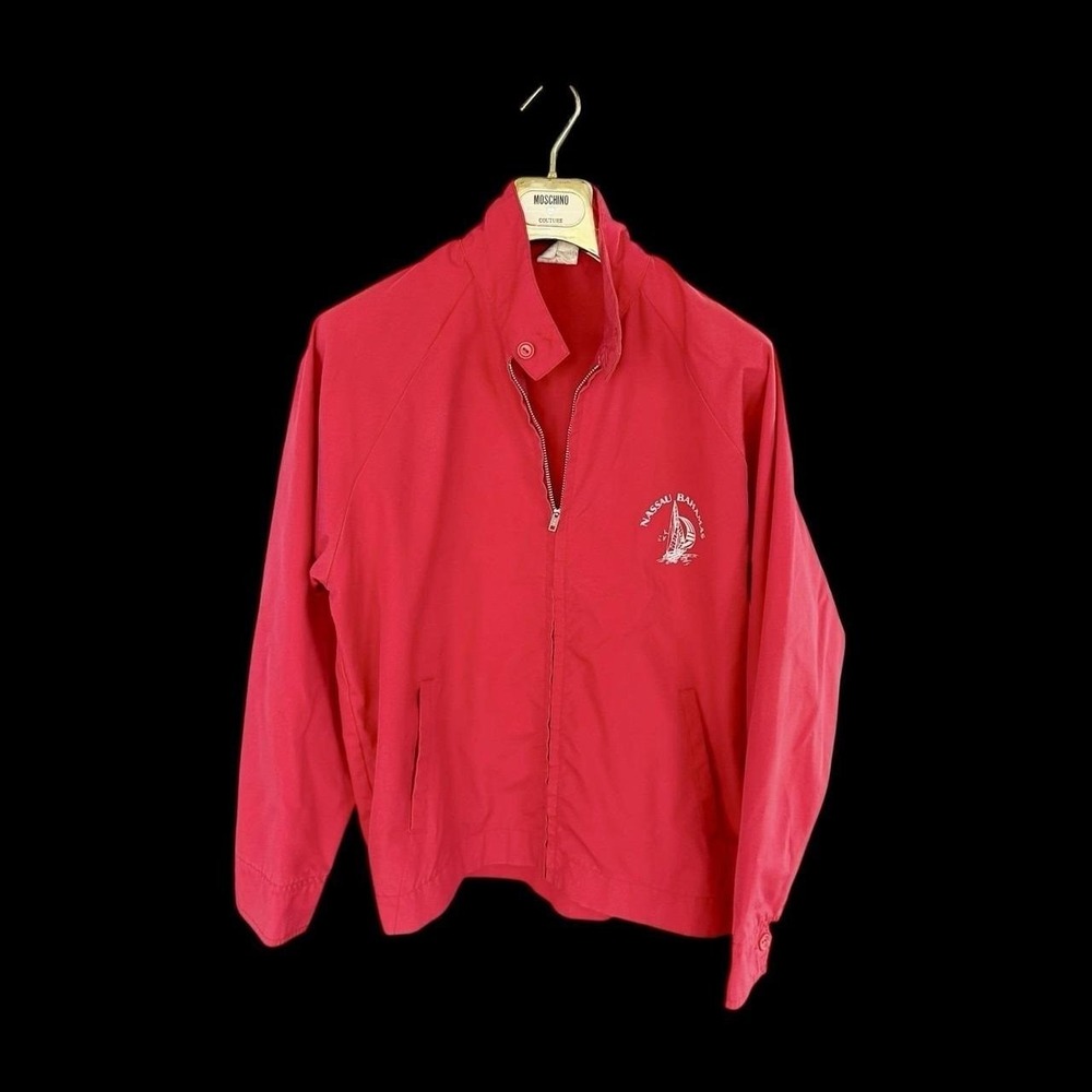 Vintage‎ 60's Nassau Bahamas Jacket Red Racer Sz Med Sailing